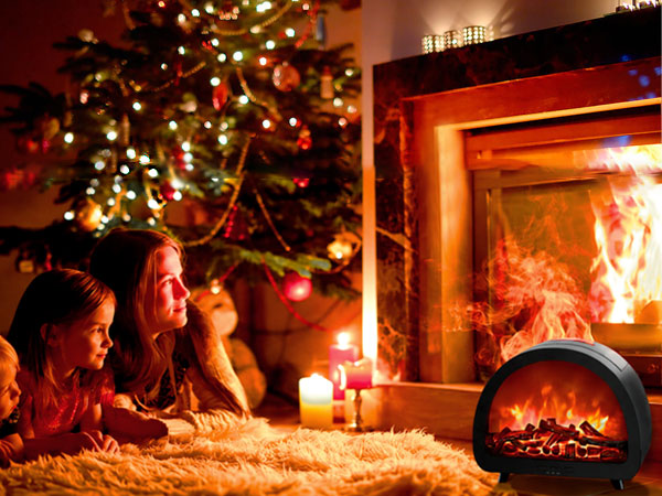Flame Fireplace Aroma Essential Oil Diffuser