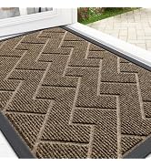 OLANLY Front Door Mat Indoor Outdoor Entrance, Waterproof All-Season, All-Weather Doormat, Sturdy...