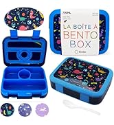 Kids Lunch Box - Bento Box for Boys Toddler Daycare, 4 Portion Sections with Lid, Snack Container...