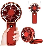 Handheld Fan, Portable Fan, 4000mAh USB Rechargeable Personal Fan, 180° Foldable Mini Desk Fan, 6...