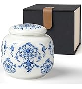 Small Urn for Human Ashes - Blue and White Ceramic Keepsake Cremation Urns, Chinoiserie Urn with ...