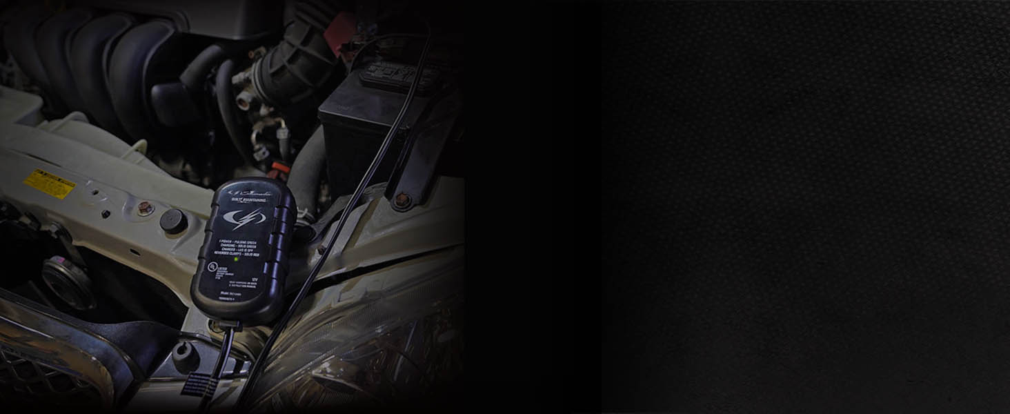 Car battery charger and maintainer keeps power sport, car, and marine batteries in max condition.