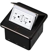 KYHSHJ Pop Up Floor Electrical Outlet with 20 Amp Stainless Steel GFCI Tamper Receptacle Outlet, ...