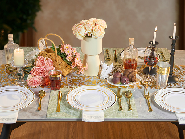 Gold Dinnerware Set
