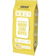 Kreair Multipurpose Wood Care Wipes 75 Count, 7in x 8in Furniture Surface Polish & Cleaning Wipes...