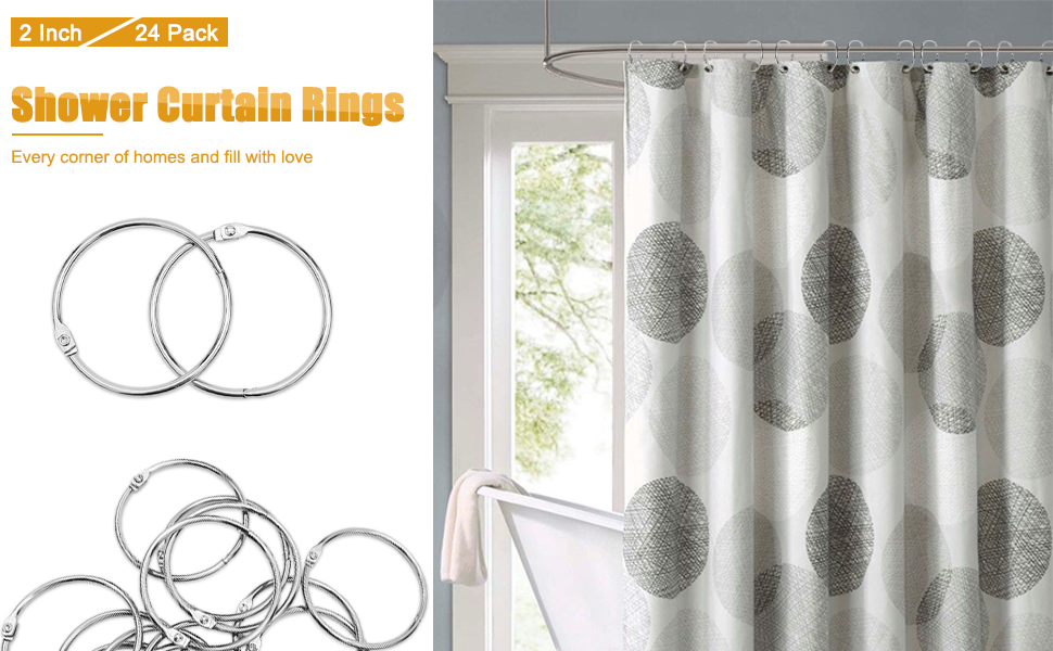 metal shower curtain rings