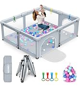 Baby Playpen: Foldable Large Playpen for Babies and Toddlers Large Play Pen Portable Playpen Fenc...