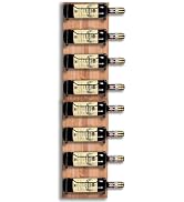 Clegiavia Wall Mount Wine Rack, Holds 8 Bottles, Wooden Wine Storage with Metal Brackets, Perfect...