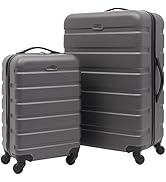 Travelers Club Harper Luggage, Charcoal, 2 Piece Set
