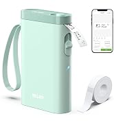 NELKO Label Maker Machine with Tape, P21 Portable Bluetooth Label Printer, Wireless Built-in Cutt...