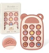 Moonkie Silicone Press Phone Teething Toy for Baby 3 Months+ | Soft BPA-Free Teether with Icon & ...