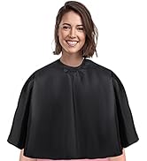 Short Barber Cape, Waterproof Nylon Salon Hair Cutting Cape, Makeup Artist Cape for Hair Dye, Com...