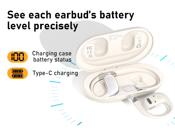 See each earbud's batterylevel precisely