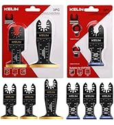 KELIN 6 PCS Carbide and Titanium Multitool Blades Kit, Heavy Duty Oscillating Tool Saw Blades for...