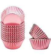 Rose Gold Foil Cupcake Liners For Baking 300 Count Baking Cups Thick & Sturdy, Oil Resistance,Muf...