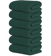 Tens Towels Pack of 6 Hand Towels, 100% Cotton, Lighter Weight, Quick to Dry, 16 x 28 Inches, Sup...