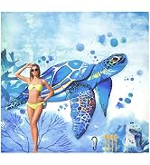 HIHOHO Beach Blanket, Wateresistant Sandproof Sand Free Beach Mat with Corner Pockets Portable Ba...