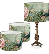 Table Lamp Shade, 13”W x 10”H HD Printing Geometric floral leaves marble Lampshade, Lamps shades,...