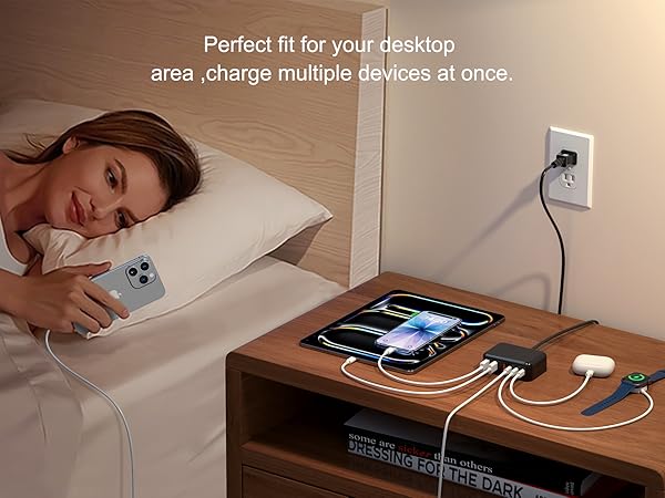 6 Ports for Fast Charging