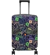 HYPER VENTURE Washable Luggage Cover - Fashion Suitcase Protector Fits 23-26 Inch Luggage (Urban ...