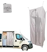 Terapaton Camper Van Shower Curtain 72in Height, RV Hidden Shower Privacy Curtain with Magnetic S...