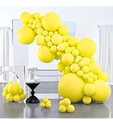 PartyWoo Yellow Balloons, 127 pcs Matte Yellow Balloons Different Sizes Pack of 36 Inch 18 Inch 1...