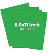 Green Cardstock 8.5 x 11 Green Card Stock Paper Green Paper Printer Paper | Green Construction Pa...
