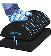 CushZone Foot Rest for Under Desk at Work Adjustable Foam for Office, Home, Work, Gaming, Compute...