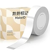 Makeid S1/S1 PRO Label Maker Tape White, Thermal Paper Self-Adhesive Laminated Label Tape Replace...