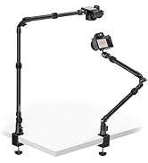 ULANZI ZJ02 Camera Desk Mount Overhead Magic Arm, 98cm/38.6inch Aluminum Adjustable Articulating ...