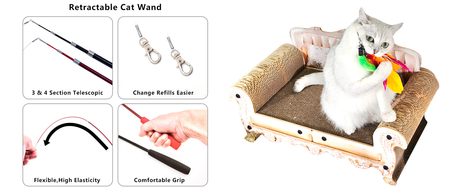 Interactive Cat Wand Toy Set 7