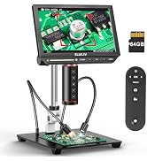 Elikliv Autofocus 4K Digital Microscope EM4K-AF, 52MP Soldering Microscope for PCB Repair, Coin I...