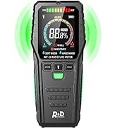 Pinless Moisture Meters Non-Invasive Digital Wood Moisture Tester Water Leak Detector for Wall,Lu...