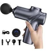 LEERCON Massage Gun Deep Tissue Mini Muscle Massager for Pain Relief, Blue | Small Portable Handh...