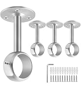 Ceiling Curtain Rod Bracket, Heavy Duty Curtain Rod Holder 4 Pack Ceiling Brackets for 1-1/4 Inch...