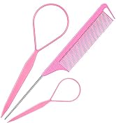 Hair Tail Tools, TsMADDTs 3Pack Hair Loop Tool Set with 2Pcs French Braid Tool Loop 1Pcs Rat Tail...
