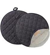 Lifaith Tortilla Warmer Pouch 10 Inch (2 Pack) - Microwaveable Fabric Insulated Food Server for C...