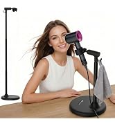 Mistriddle Hands Free Hair Dryer Holder Floor Stand, 17.2-51" Adjustable | For Home, Salon & Pet ...