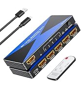 ALYYDBG 8k@60Hz HDMI 2.1 Switch 5 in 1 Out Supports 4K@120Hz HDR10+ HDCP 2.3 VRR Compatible with ...