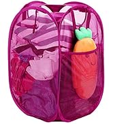 Strong Mesh Pop-up Laundry Hamper, Quality Laundry Basket with Durable Handles Solid Bottom High ...