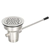 3-1/2 Inch Commercial Sink Drain with Lever Handle Kitchen Sink Opening Waste Drain Valve