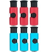 6 Pcs Premium Grade Food Bag Squeeze Clips Bread Clips Rubber Lid Non-Slip Sealer Bag Cinches Eas...
