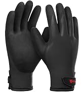KAYGO Winter Waterproof Thermal Work Gloves, Double Latex Coated, Insulated Warm Liner For Cold W...