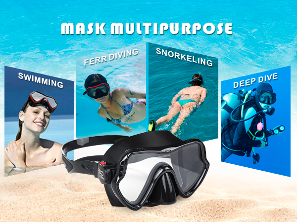 Swim Goggles Adult with Nose Cover, Clear Diving Mask Wide View Swim Mask for Men Women Youth