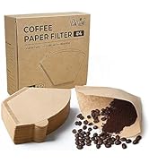 100 Count Cone Coffee Filters #4, Natural Brown Paper Cone Shaped Coffee Filters for Pour Over an...