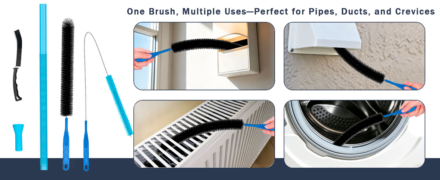 Dryer Vent Cleaner Kit with Dryer Vacuum Hose Attachment