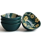 AYFDISHS 4 Inch Ceramic Dipping Bowls, Side Dishes, Small Soy Sauce Serving Dishes for Sushi Sauc...