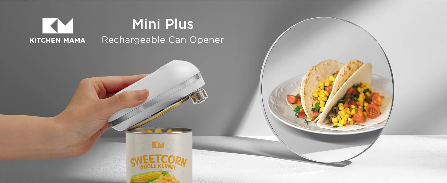 Rechargeable Electric Can Opener Compact Can Opener USB-C Can Opener Hands-Free Can Opener