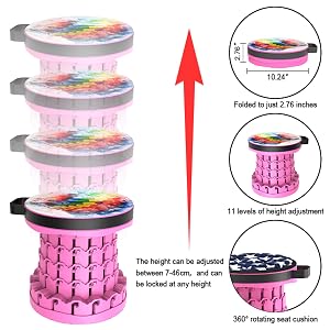 portable folding stool collapsible stools for adult telescoping retractable camping stools fishing