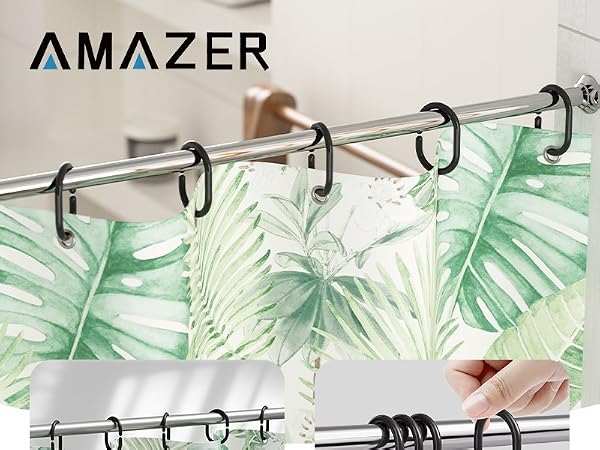 plastic shower curtain hooks